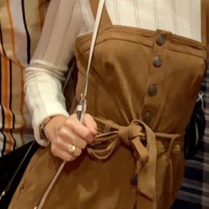 Feux suede mini dress